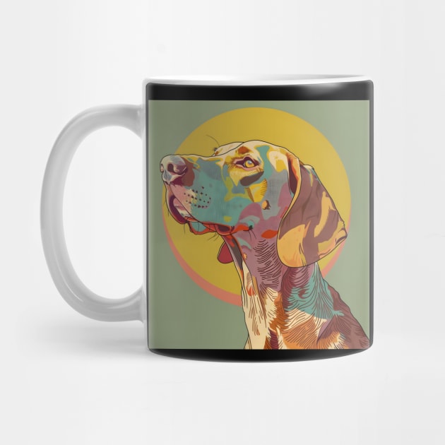 Retro Vizsla: Pastel Pup Revival by NatashaCuteShop